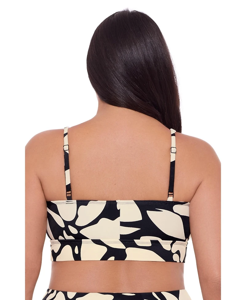 S3 Apparel Women's Sculpting Banded Plunge V-Neck Bralette Swimsuit Top