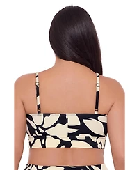 S3 Apparel Women's Sculpting Banded Plunge V-Neck Bralette Swimsuit Top