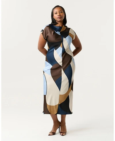 Estelle Plus Jorja Twist-Neck Midi Dress