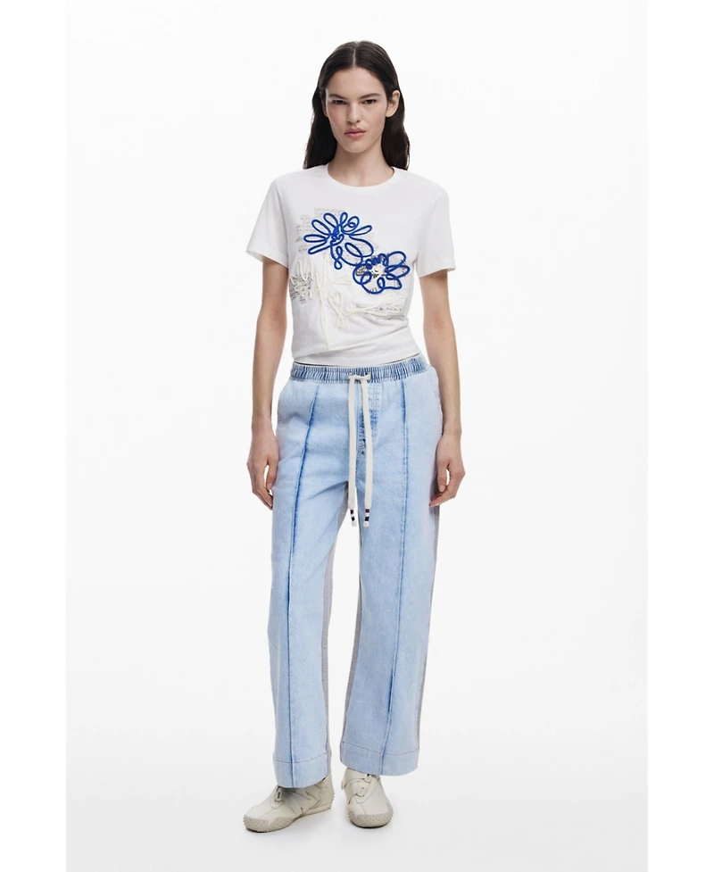 Desigual Women's Floral lace T-shirt