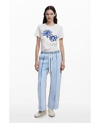 Desigual Women's Floral lace T-shirt