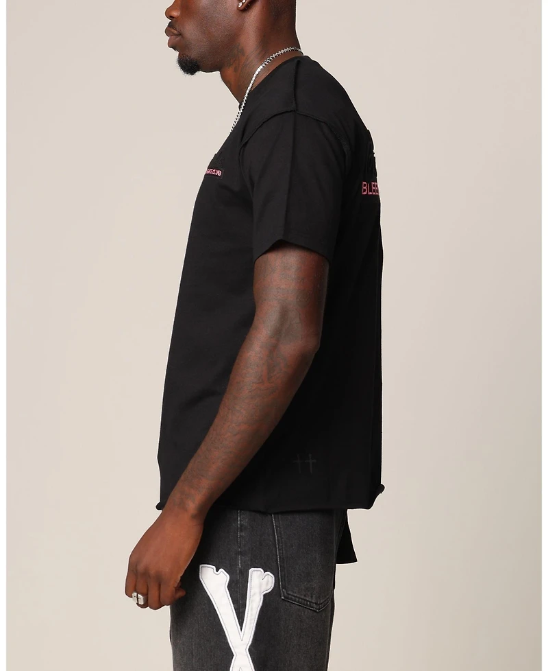 Saint Morta Men's Bleeding Hearts Club Cut T-Shirt Black