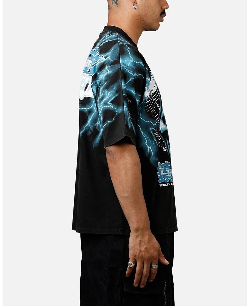 Loiter Men's Greaser Vintage T-Shirt Black/Blue