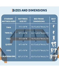 gaomon Easy Assembly King Platform Bed Frame Space Saving, for Living Room, Guest Room