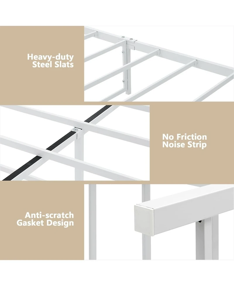 gaomon Easy Assembly Queen Size Storage Platform Bed Space Saving, for Living Room, Guest Room