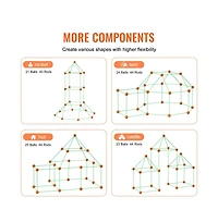 Slickblue Fort Building Kit for Kids, 85PCS Glow in The Dark Stem Building Toys, Educational Gift for Old Boys & Girls