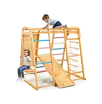 Slickblue 9-in-1 Toddler Indoor Jungle Gym with Climbing and Play Features