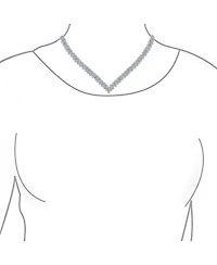 Bling Jewelry Art Deco Style Cubic Zirconia Statement Cz Collar Statement V Decollete Necklace