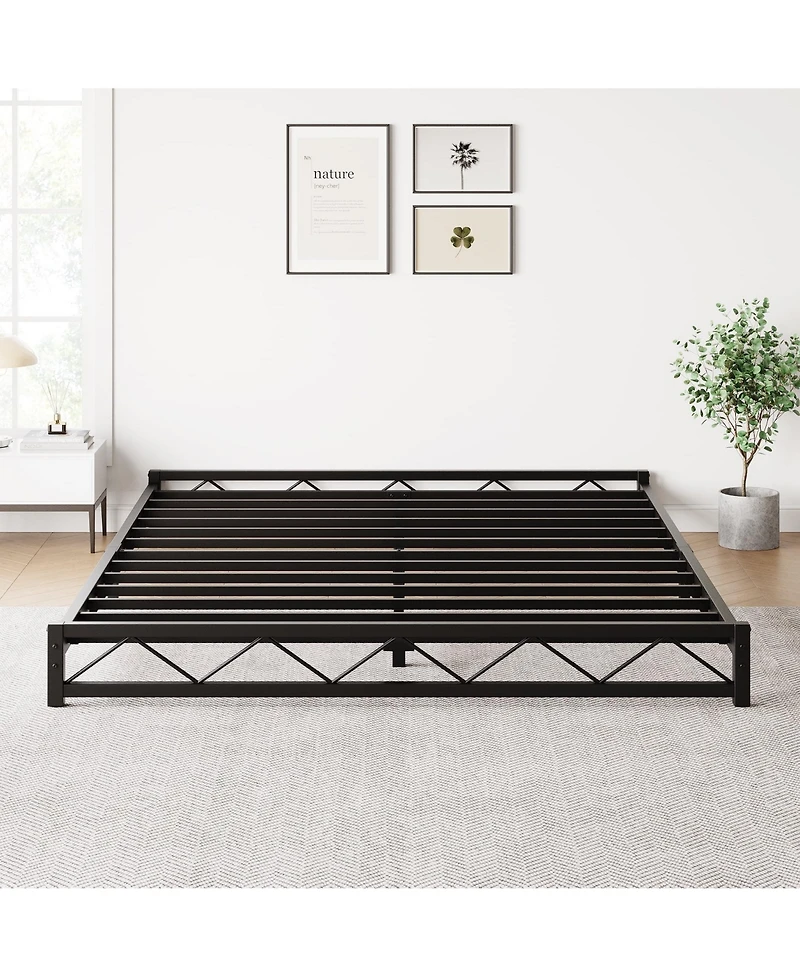 gaomon Easy Assembly 6 Inch Full Metal Platform Bed Frame Space Saving, for Living Room, Guest Room