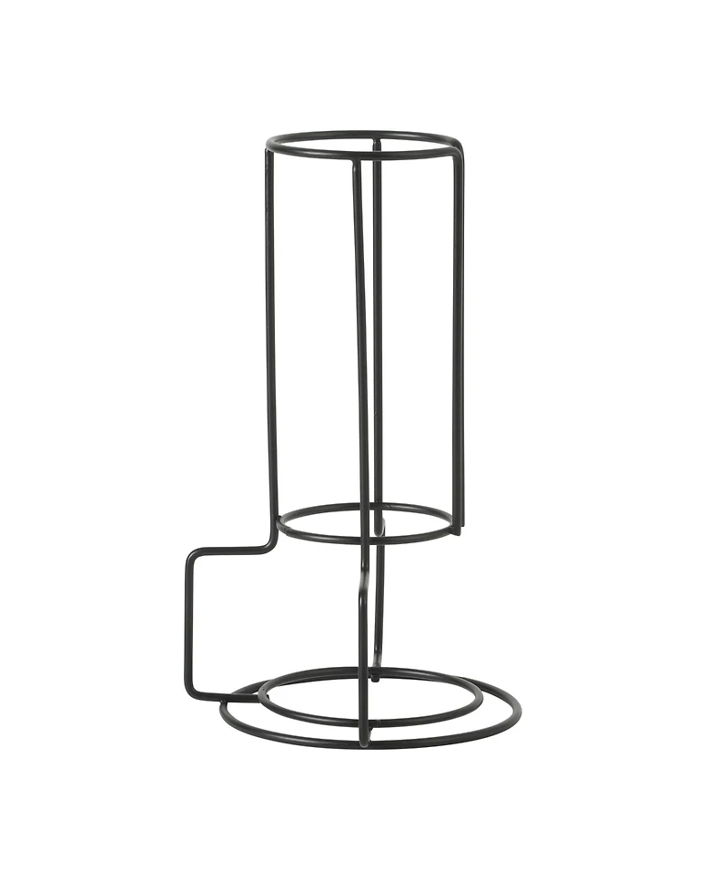 Gibson Home Gracious Dining 3-Ounce Espresso Cups Set of 4, Small Stackable Coffee Cups with 4 Saucers, Metal Stand, Ceramic Demitasse Mugs