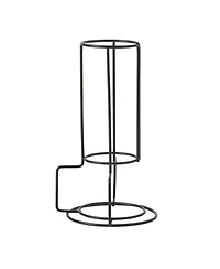 Gibson Home Gracious Dining 3-Ounce Espresso Cups Set of 4, Small Stackable Coffee Cups with 4 Saucers, Metal Stand, Ceramic Demitasse Mugs