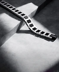 Lacoste Men's Metropole Silver-Tone Stainless Steel Black Ip Bracelet