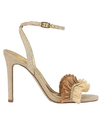 Jessica Simpson Women's Omiena Raffia Fringe High-Heel Dress Sandals