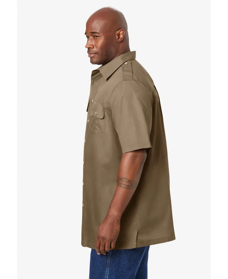 Boulder Creek Big & Tall by KingSize Short-Sleeve Pilot Shirt