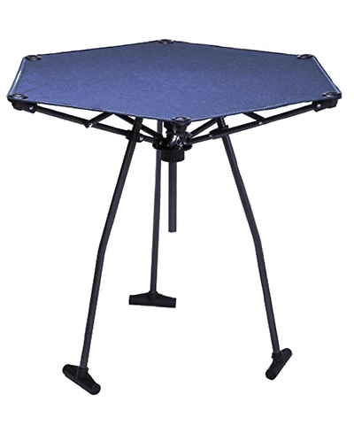 Zenithen Hexagon High Tension Folding Fabric Table, Blue