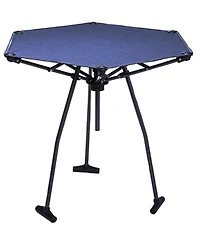Zenithen Hexagon High Tension Folding Fabric Table, Blue