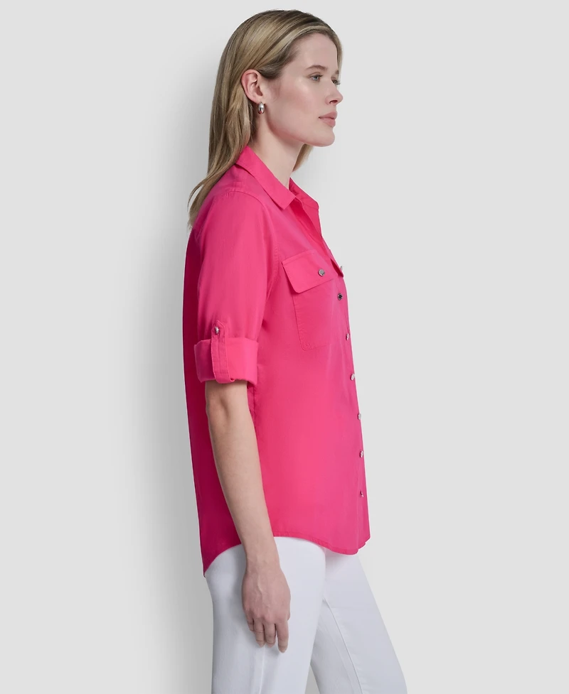Dkny Women's Collared Neck Shirt