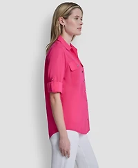 Dkny Women's Collared Neck Shirt