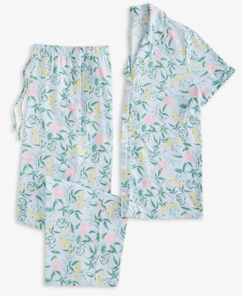 Charter Club Women's Printed Short-Sleeve Pajama Set, Macy's Exclusive