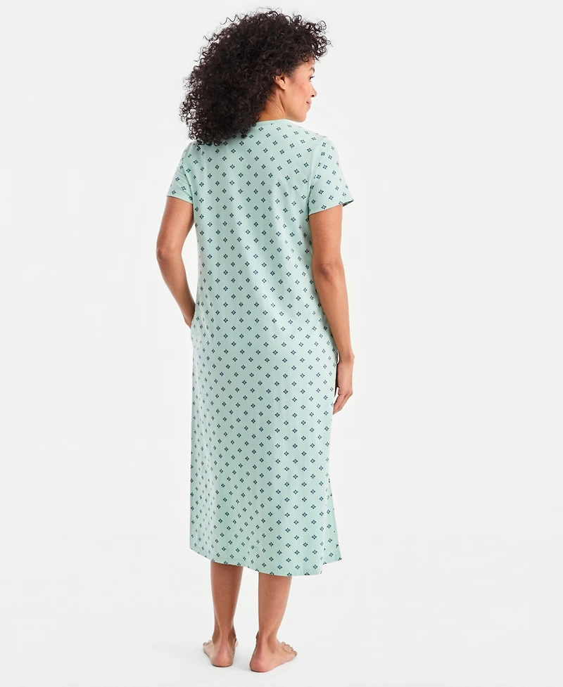 Charter Club Women's Cotton Short-Sleeve Nightgown