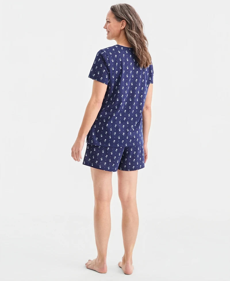 Charter Club Women's Short-Sleeve Pajamas Set, Created for Macy's