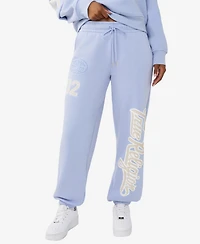 True Religion Women's Fleece Boyfriend Jogger Pants