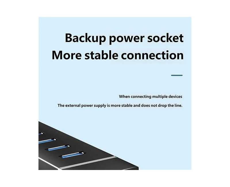 Risokeys Usb 3.0 Hub with 7 Ports - Notebook External Mouse, Keyboard, and Usb Flash Drive Connector with Switch, 1.5m Cable