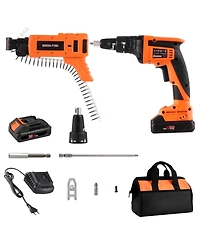 Mecale 20V Max Auto-Feed Drywall Screw Gun, 4200RPM Brushless Collated Screwgun Kit with 2 Batteries, Charger, Tool Bag & Belt Clip