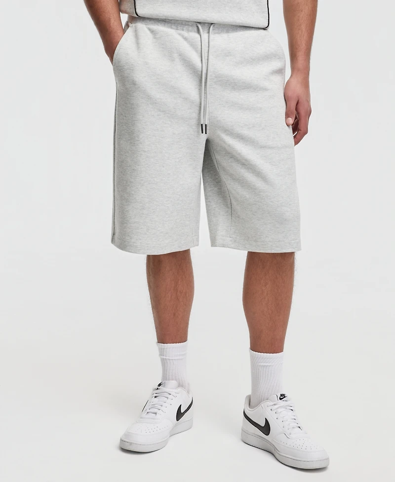 Mode of One Men's Relaxed-Fit Heather Wide Shorts, Macy's Exclusive