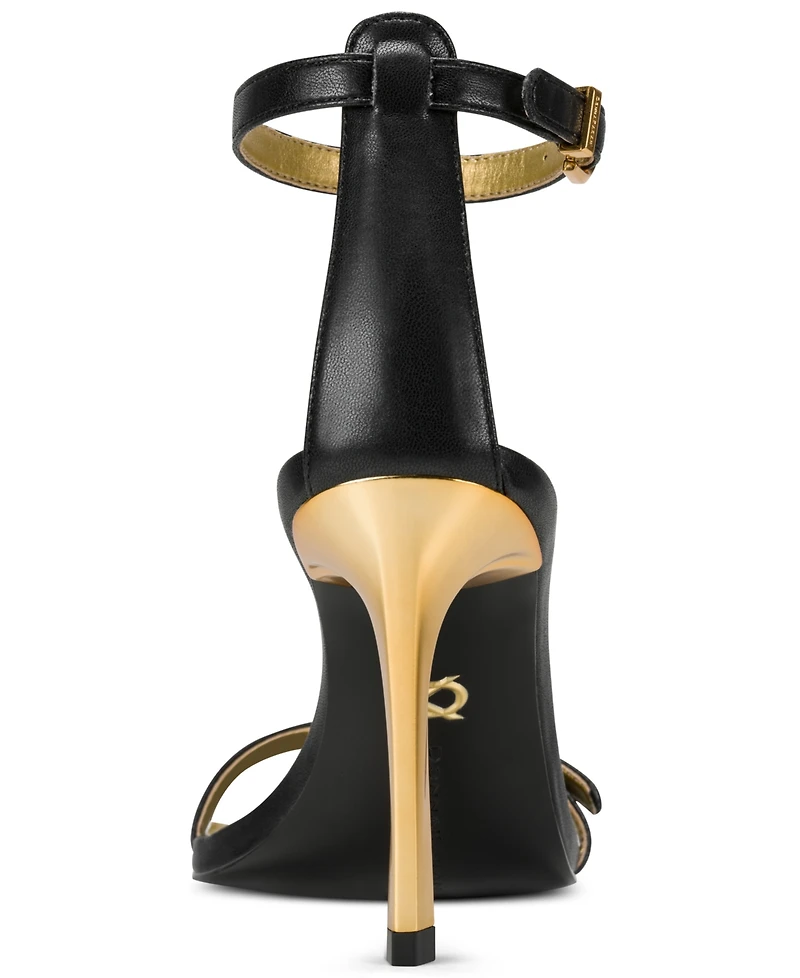 Donna Karan New York Women's Pryce Buckle Ankle-Strap Dress Sandals