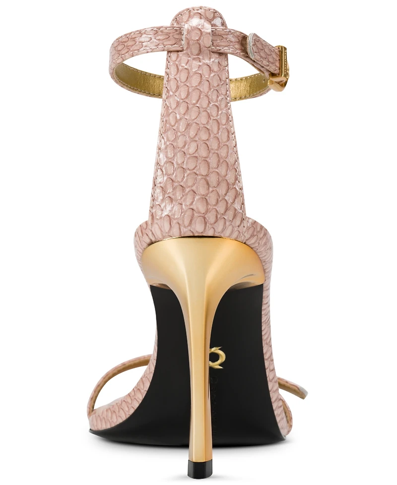 Donna Karan New York Women's Pryce Buckle Ankle-Strap Dress Sandals