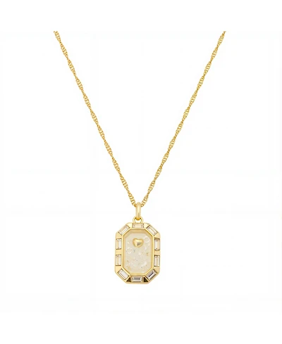 Unwritten Cubic Zirconia Gold Plated Shaker Pendant Necklace