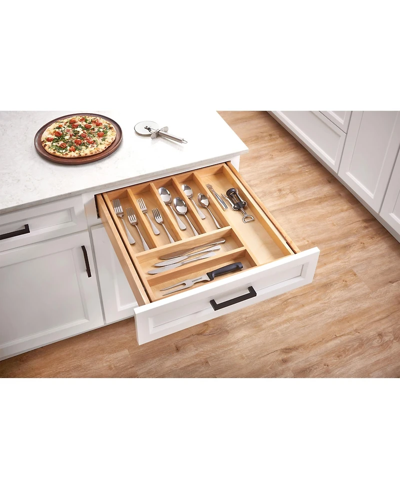 Rev-a-Shelf 21'' Tiered Cutlery Drawer Organizer with Soft-Close, 4WTCD-24HSC-1