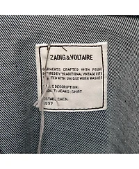 Pre-Owned Zadig & Voltaire Women's Pre-Owned Zadig and Voltaire Blue Denim Button Front Base Brut Jacket