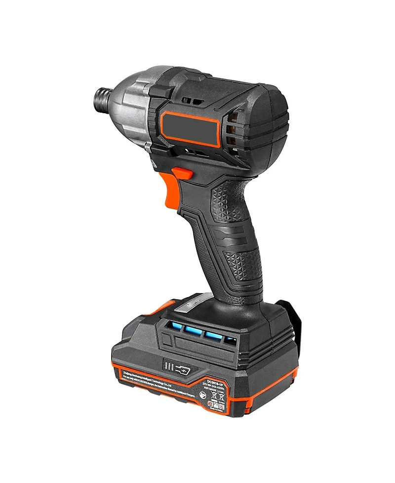 Mecale 20V Brushless 1/4" Impact Driver Kit, 2800 Rpm Max, Battery & Charger, 20 Bits, Led Work Light, Cordless Impact Driver
