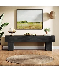 Tribesigns 63" Tv Stand, Farmhouse Entertainment Center, Low Tv Console Table