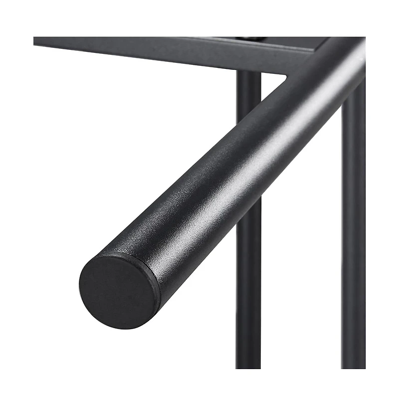 Yaheetech Twin Size 12-Slat Metal Bed Frame with Spindle Headboard, Footboard, 13 Inches Underbed Storage, Black