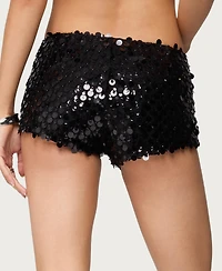 Edikted Women's Macie Sequin Micro Shorts