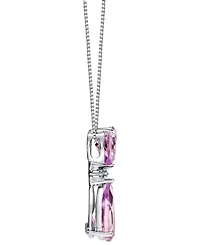 Macy's Amethyst (4-3/8 ct. t.w.) & Diamond Accent Pendant Necklace in Sterling Silver