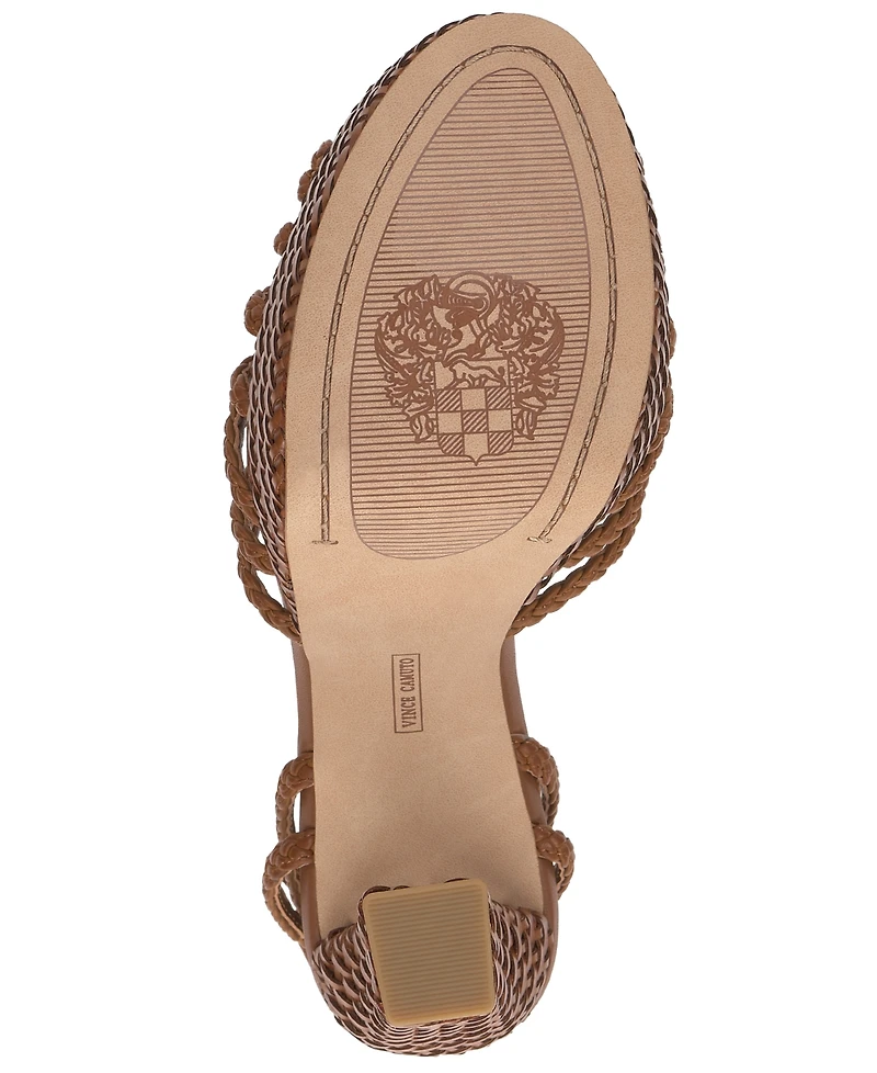 Vince Camuto Women's Samlee Braided Strappy Block Heel Platform Sandals