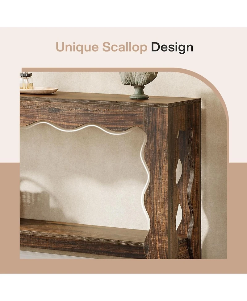 Tribesigns 63" Narrow Long Entryway Table, 2-Tier Modern Farmhouse Entry Table