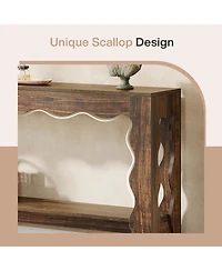 Tribesigns 63" Narrow Long Entryway Table, 2-Tier Modern Farmhouse Entry Table