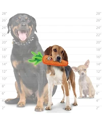Tuffy Funny Food Carrot, Durable Plush Squeaky Dog Toy