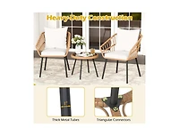 Slickblue Outdoor 3-Piece Bistro Set with Sturdy Metal Frame