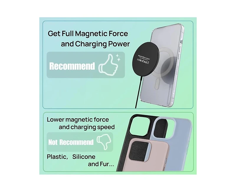 Risokeys 15W Max Fast Wireless Charging Pad, Magsafe Wireless Charger Compatible with iPhone 16/16Pro /16 Pro Max/iPhone 15/15Pro/15 Plus (black)