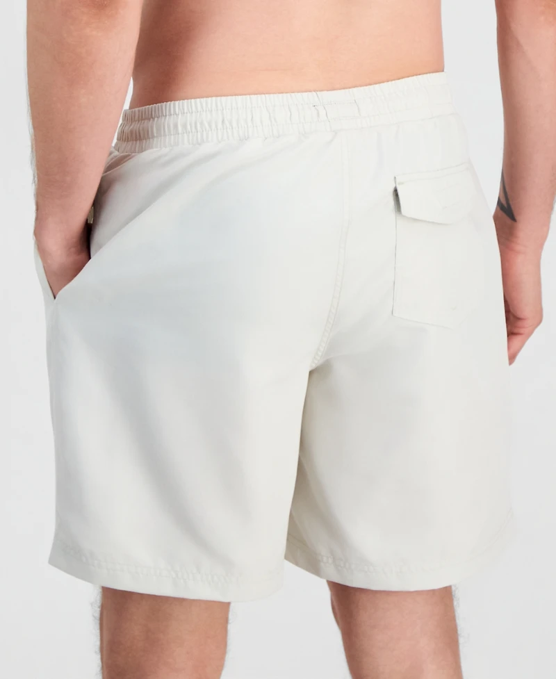 Club Room Men's Quick-Dry Performance Solid 7" Swim Trunks, Created for Macy's