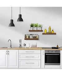 Sorbus 3 Pack 16 Inch Floating Shelves - for Bedroom, Kitchen, Living Room, Office, etc