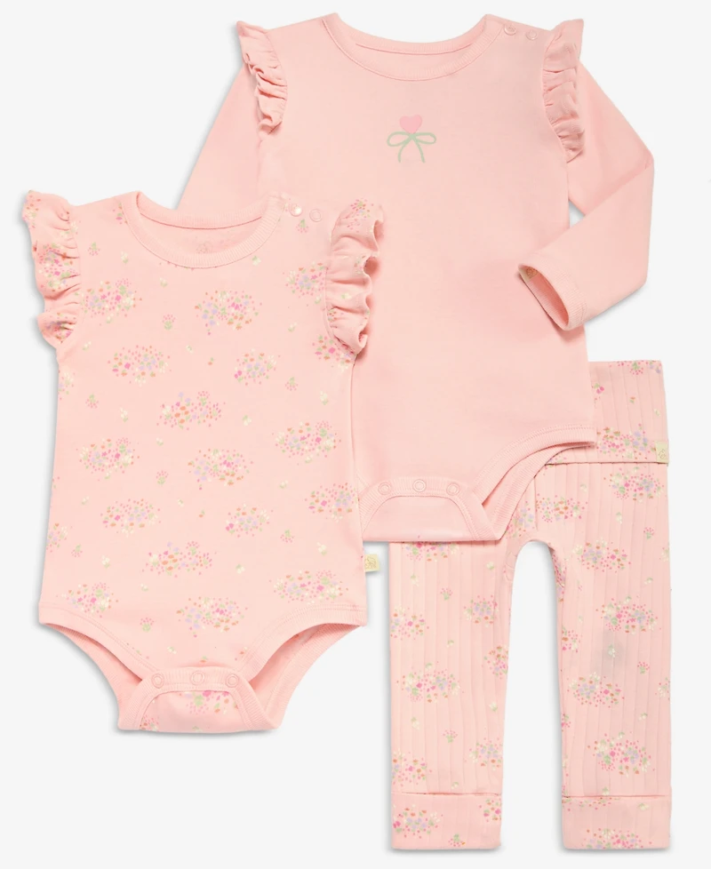 First Impressions Baby Girls' The Garden Three-Piece Set, Macy's Exclusive