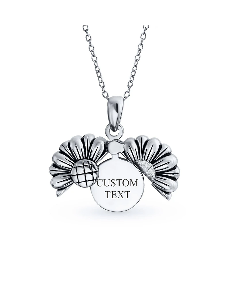 Bling Jewelry Sunflower Open Locket Pendant 925 Sterling Silver