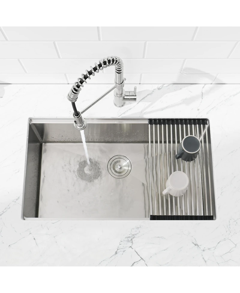 Flynama 33" x 19" Stainless Steel Single Bowl Undermount Kitchen Sink